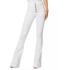 Ramy Brook Cindy High Rise Flare Jeans in White NWT